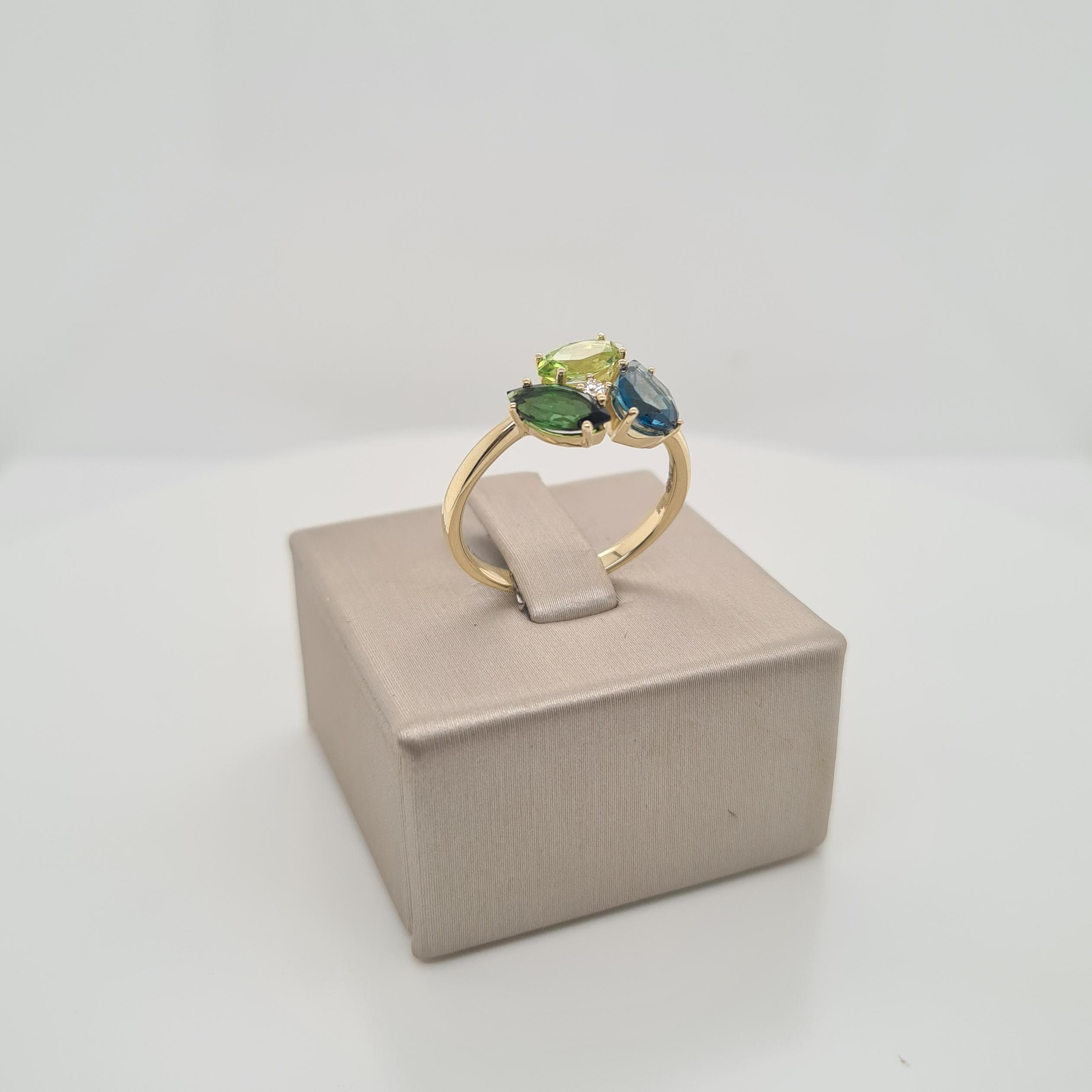 14krt gouden ring met diamant