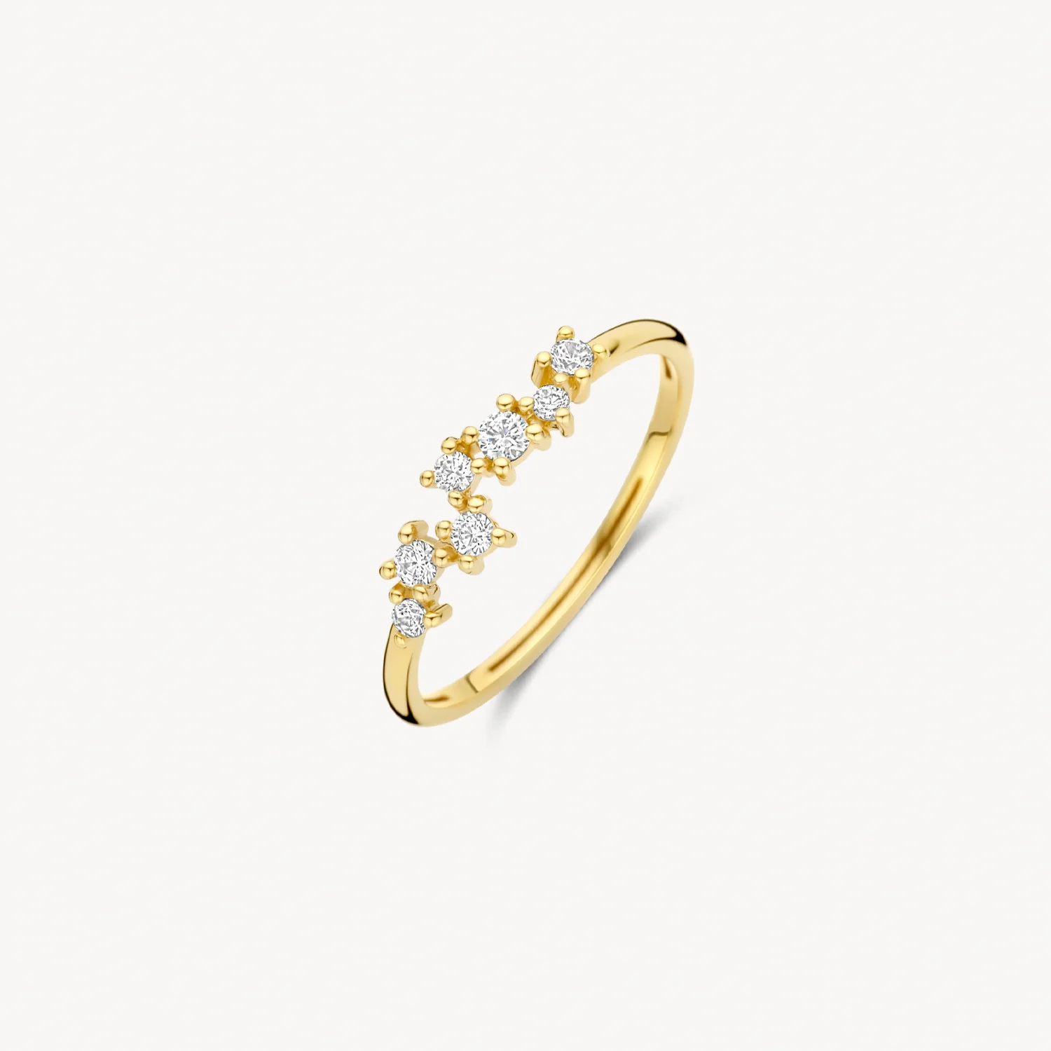Blush gouden ring met zirkonia maat 54
