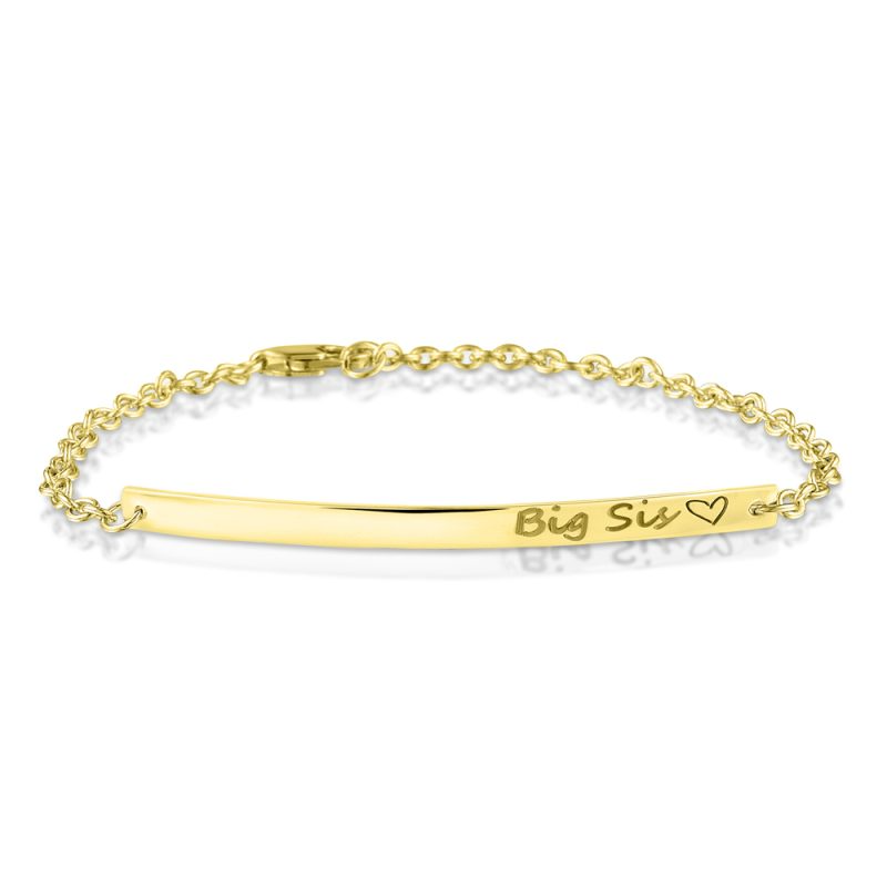 14kt. Geelgouden See You graveer armband - 419S/4GD