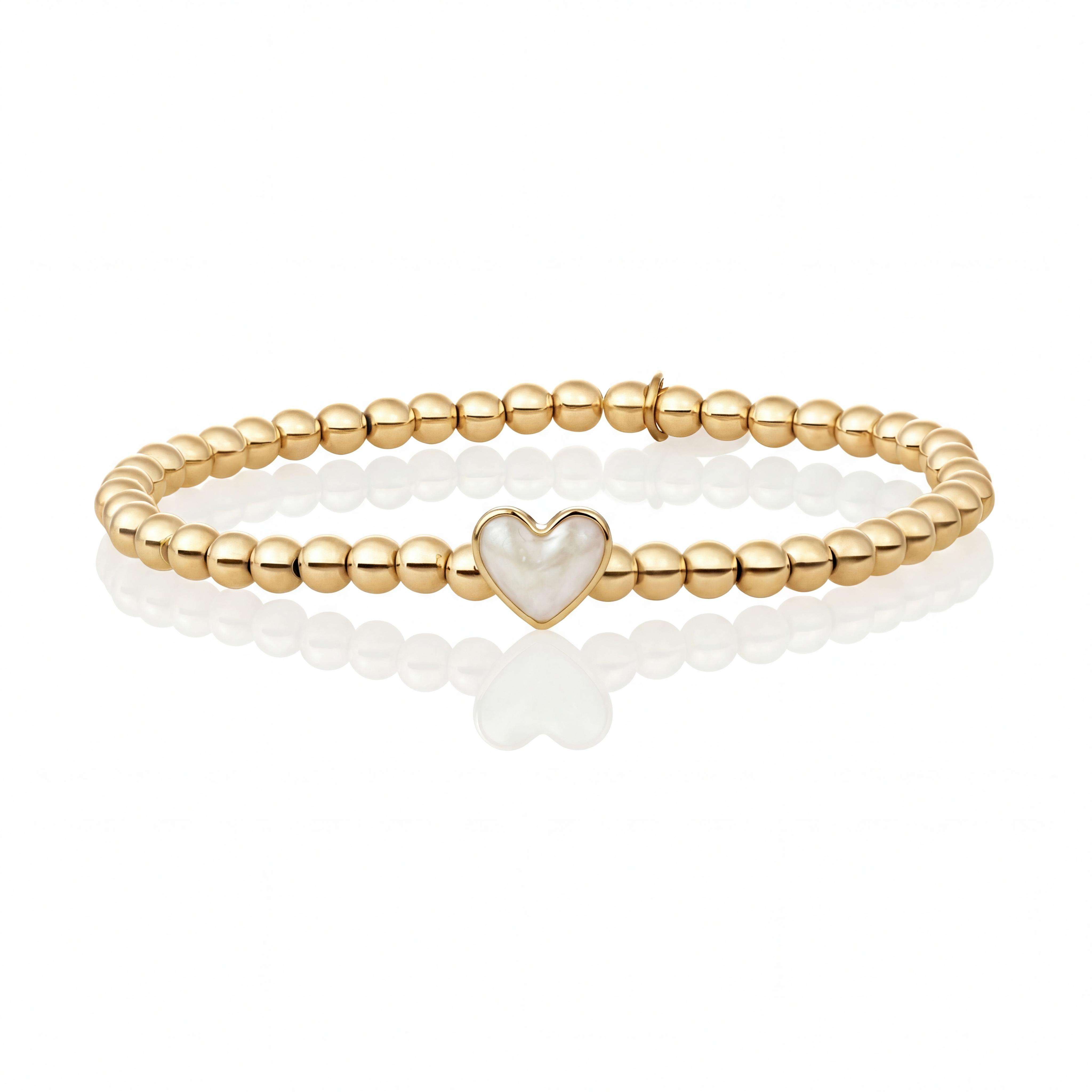 Sparkling Jewels Bracelet | Limited Mom Bracelet Gold - Pearl enamel