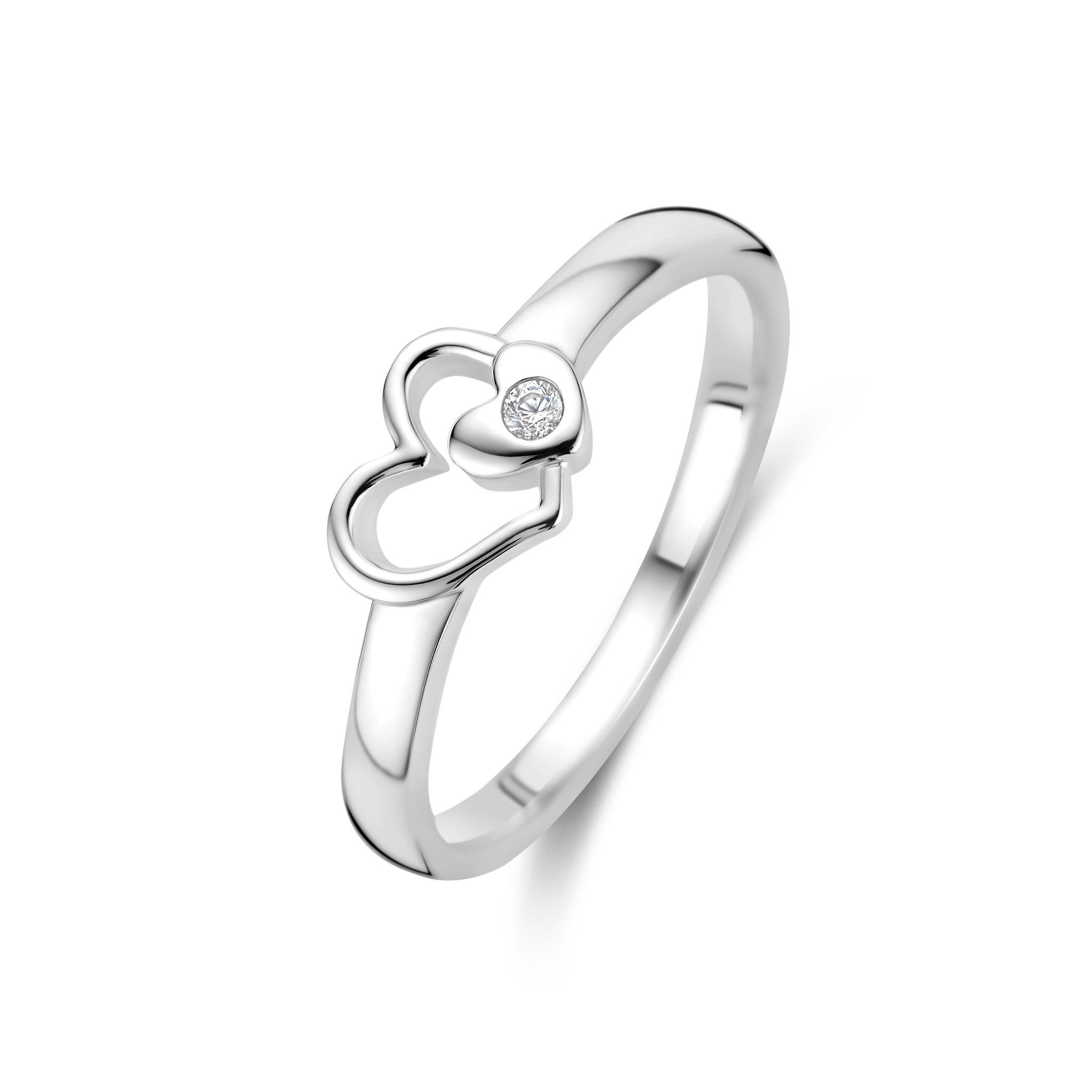 Bellini zilveren ring hart 579.071.44