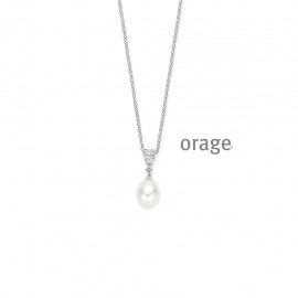 Ketting in zilver met parel van het merk Orage 