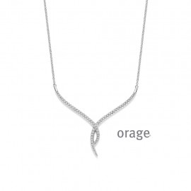 Ketting met zirconia in zilver van het merk Orage 