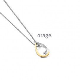 Ketting met hanger in bi-color zilver verguld van het merk Orage 
