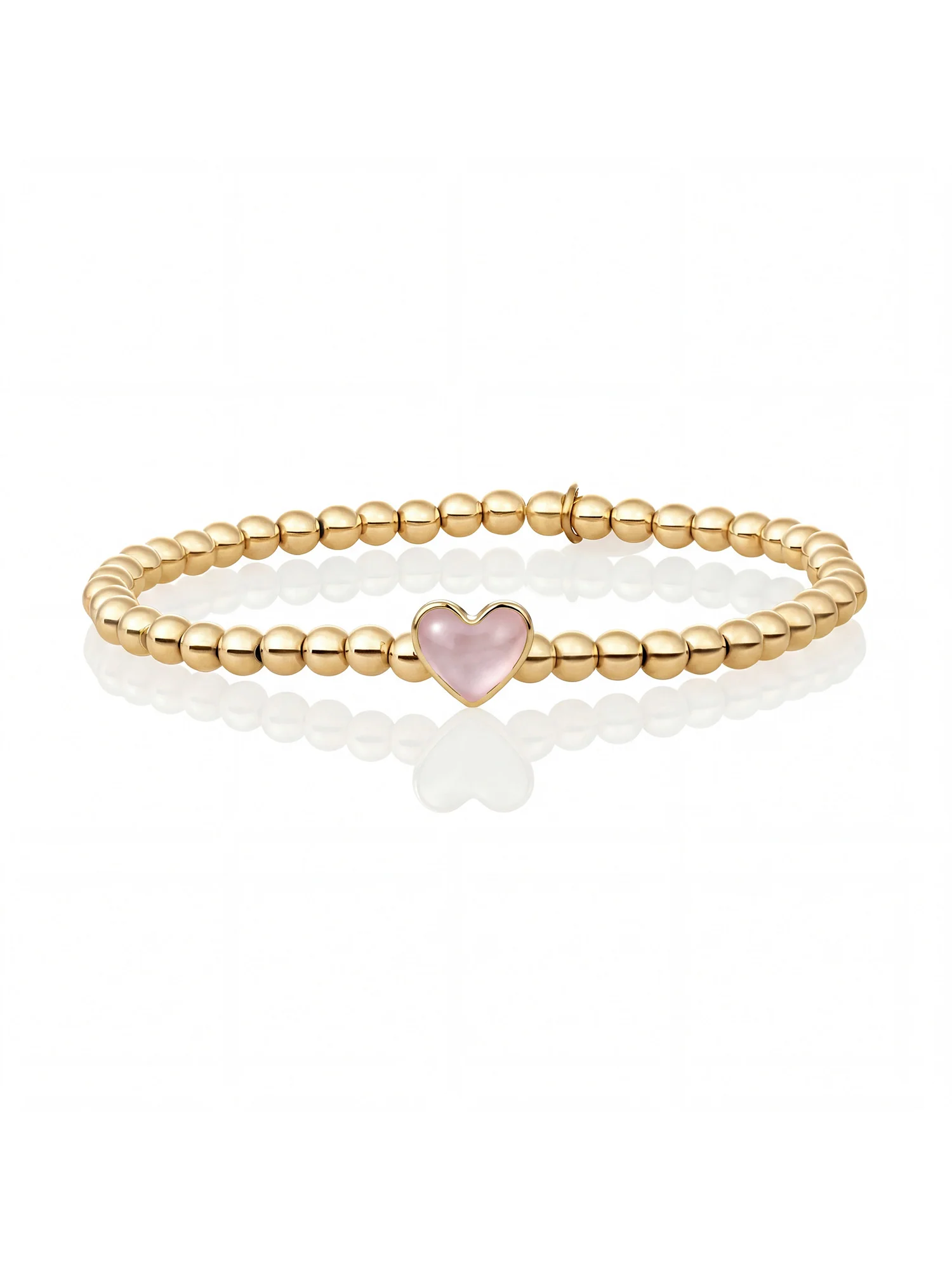 Deze prachtige Limited Mom Armband in goud met roze opaliet, modelnummer SB-G-4MM-HEART-G66, valt onder de categorie JEWEL. De armbandmaat is 180 en is goudgeplateerd. Het is een fantasiearmband. Draag hem solo voor een verfijnde look of combineer met andere armbanden voor een trendy, gelaagd effect. Perfect voor elke gelegenheid.