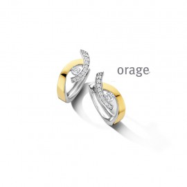 Oorringen in bi-color zilver van het merk Orage 