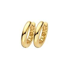 Blush geelgouden klapcreolen