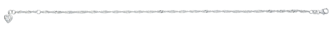 Die Fu&szlig;kette Silber Herz Zirkonia, Modellnummer FK127339, ist ein elegantes Schmuckst&uuml;ck mit einem Gewicht von 2g. Diese elegante Silber-Fu&szlig;kette ist mit einem funkelnden Herz aus Zirkonia verziert. Sie ist ideal f&uuml;r den t&auml;glichen Gebrauch oder besondere Anl&auml;sse. Tragen Sie sie am besten barfu&szlig; oder mit offenen Schuhen, um ihre Sch&ouml;nheit zu betonen.
