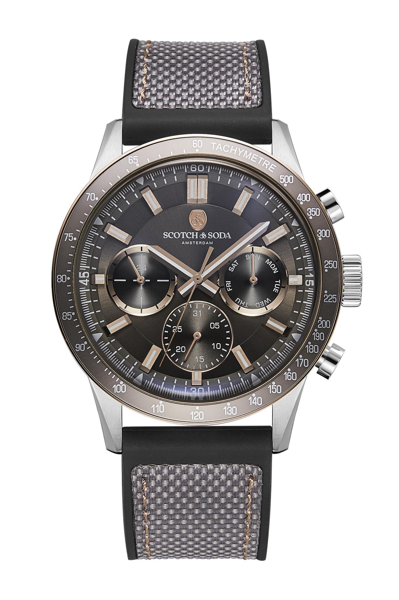 Scotch & Soda Heren Staal Bruin