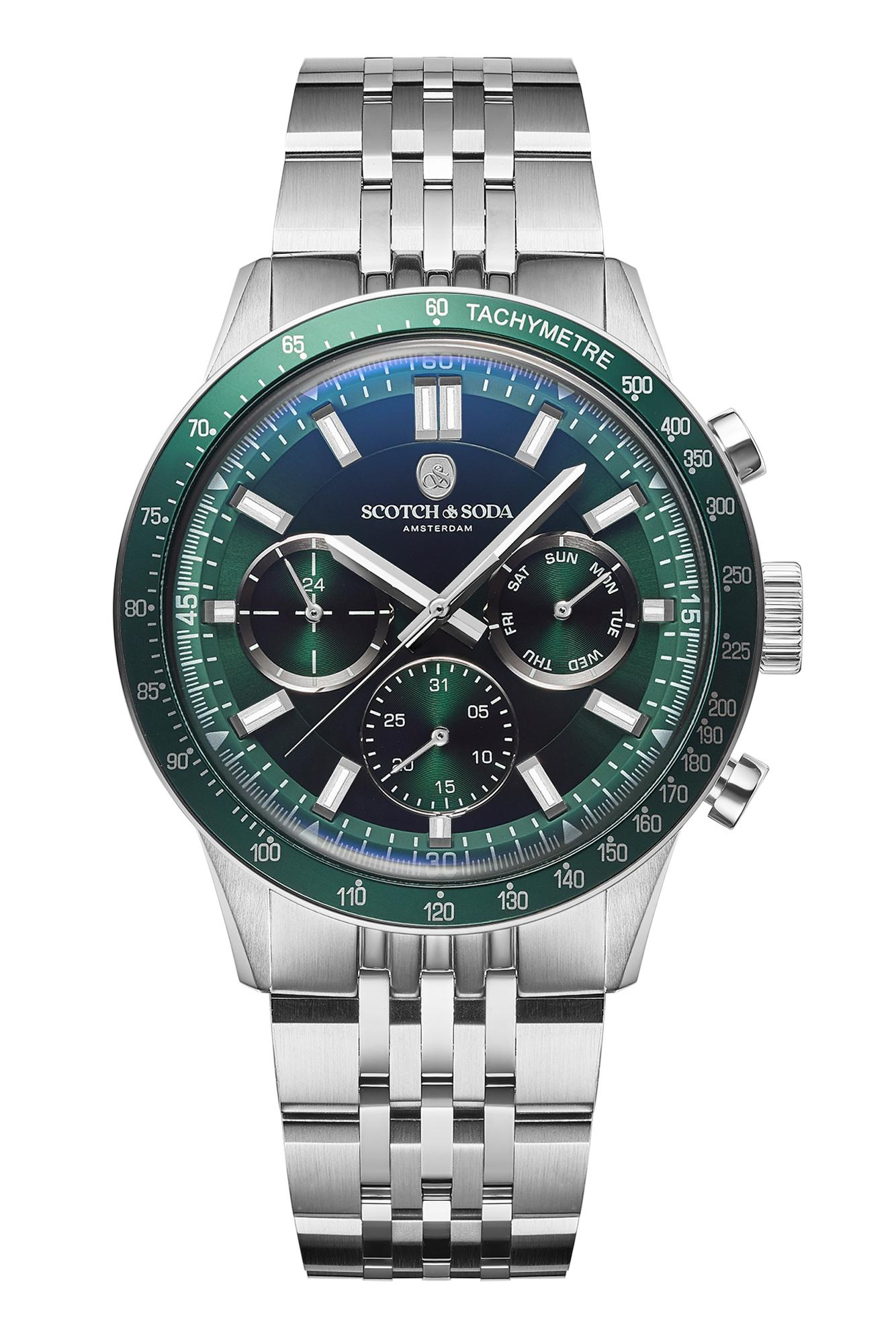 Scotch & Soda Heren Staal Groen