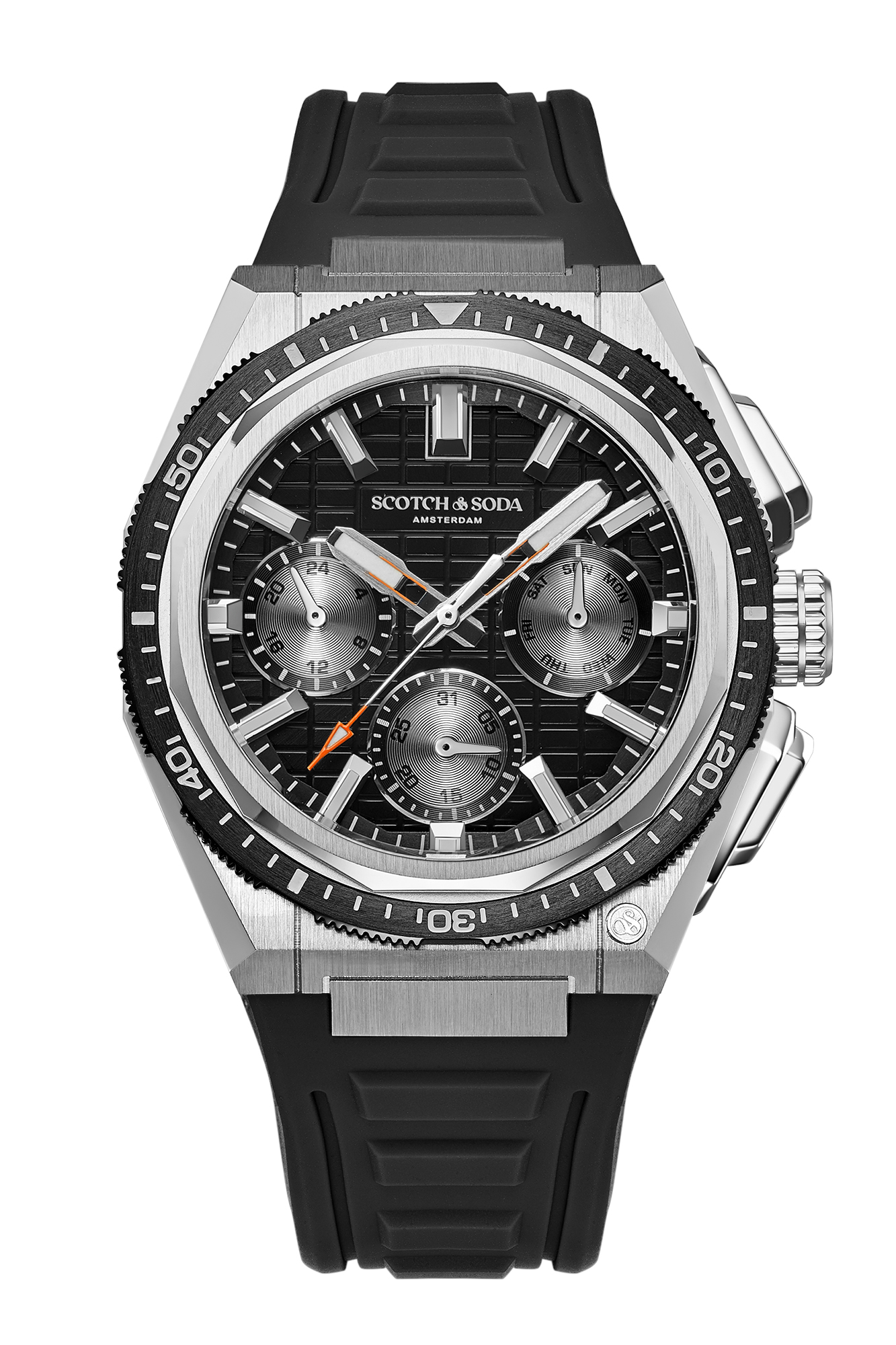 Scotch & Soda Heren Staal Zwart