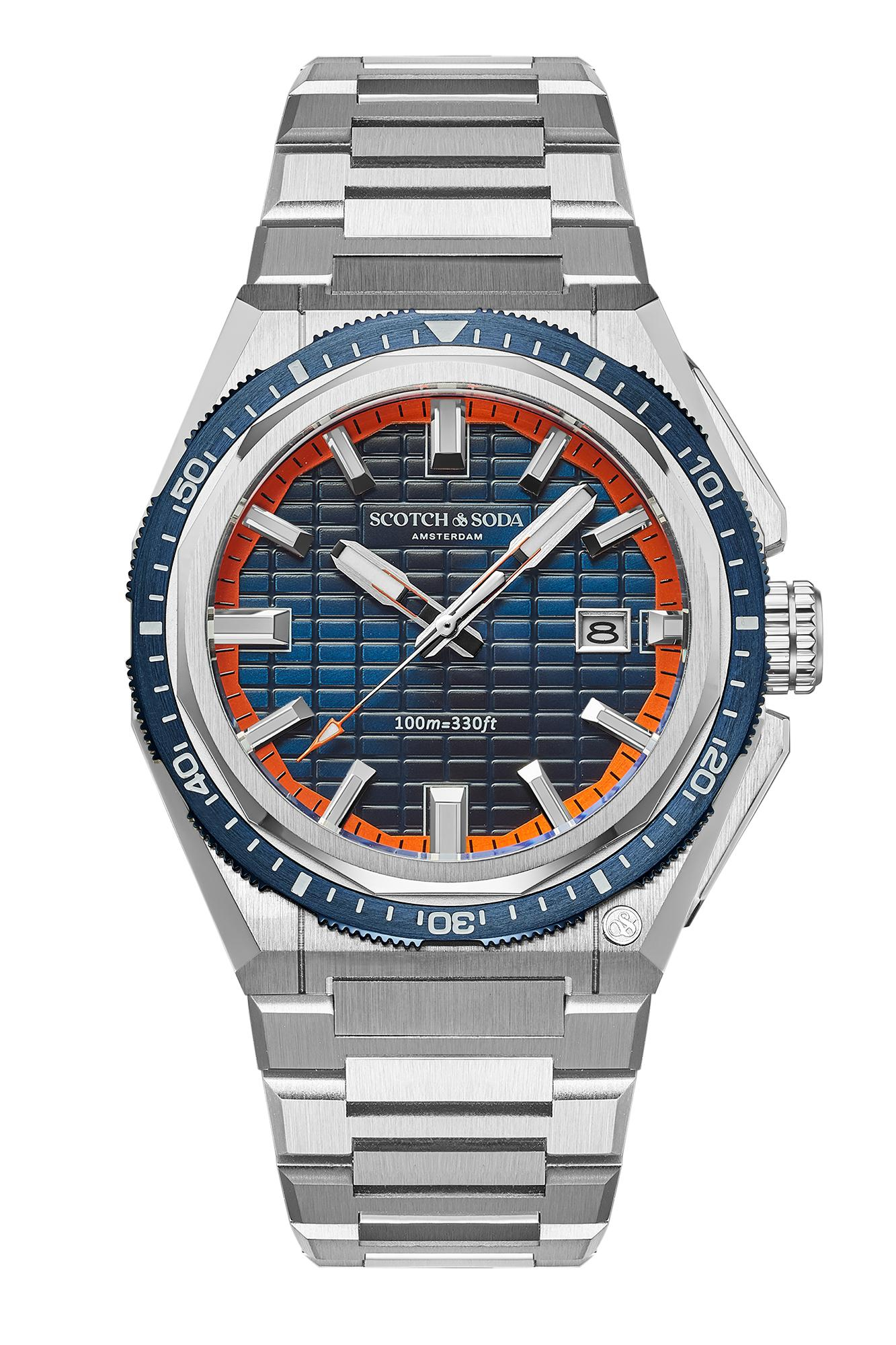 Scotch & Soda Heren Staal Blauw