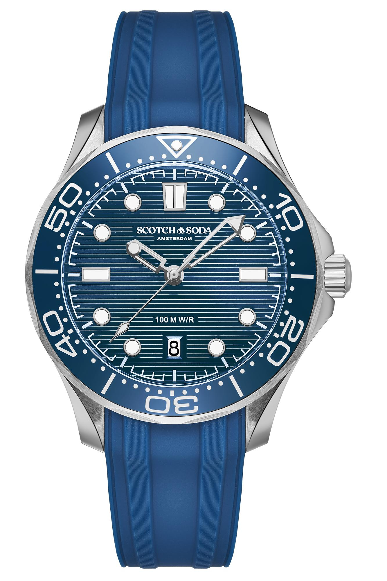 Scotch & Soda Heren Staal Blauw