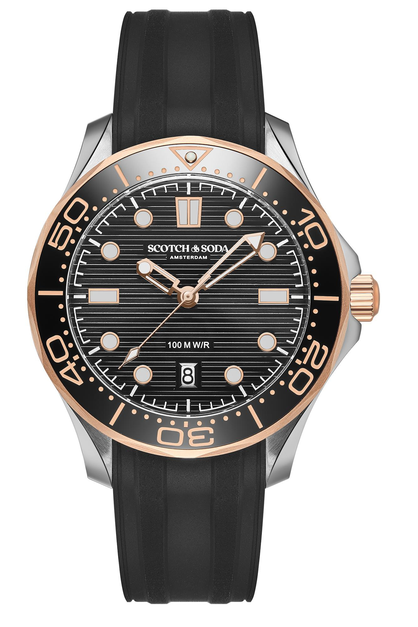 Scotch & Soda Heren Staal Zwart