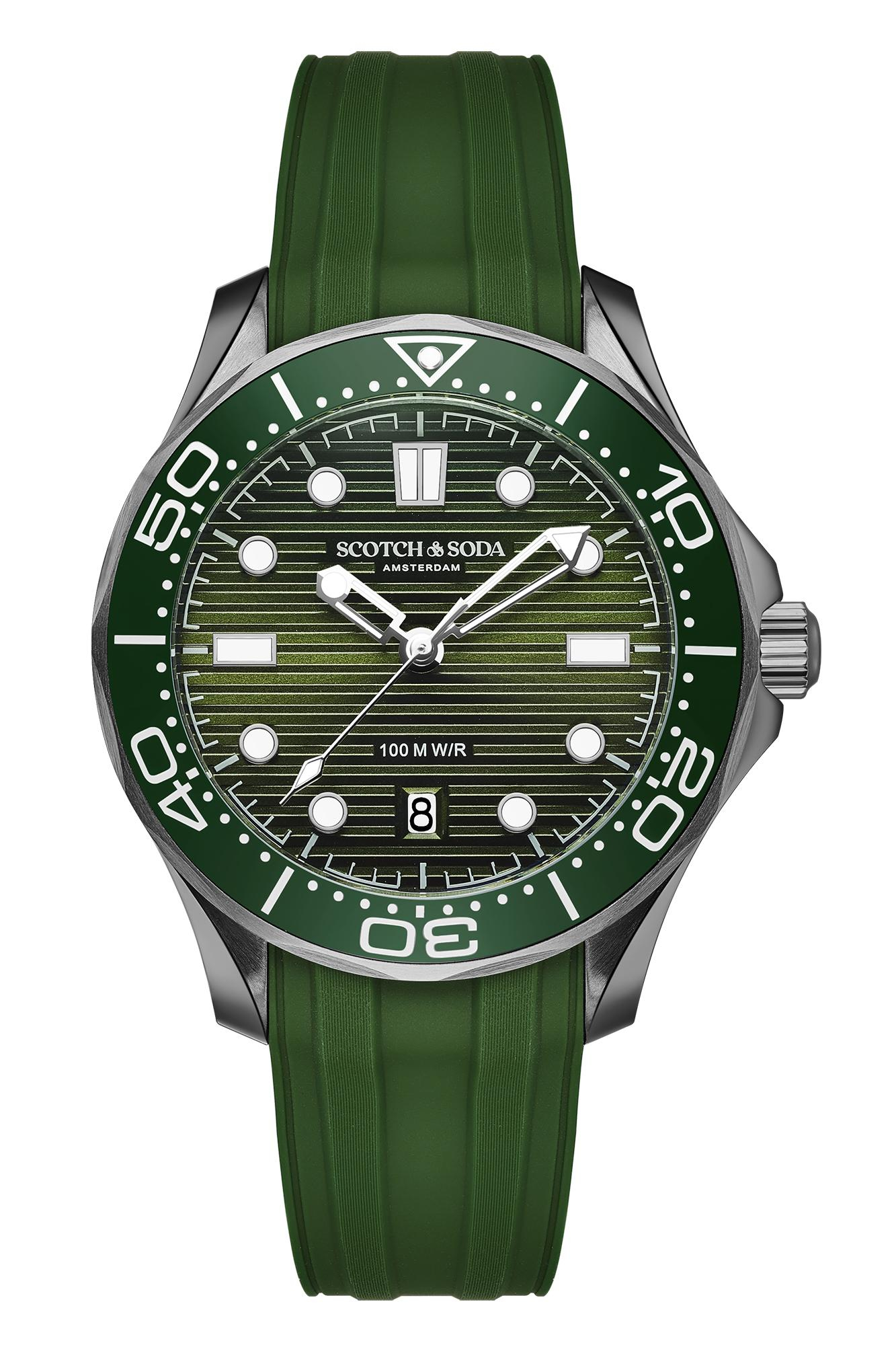 Scotch & Soda Heren Staal Groen