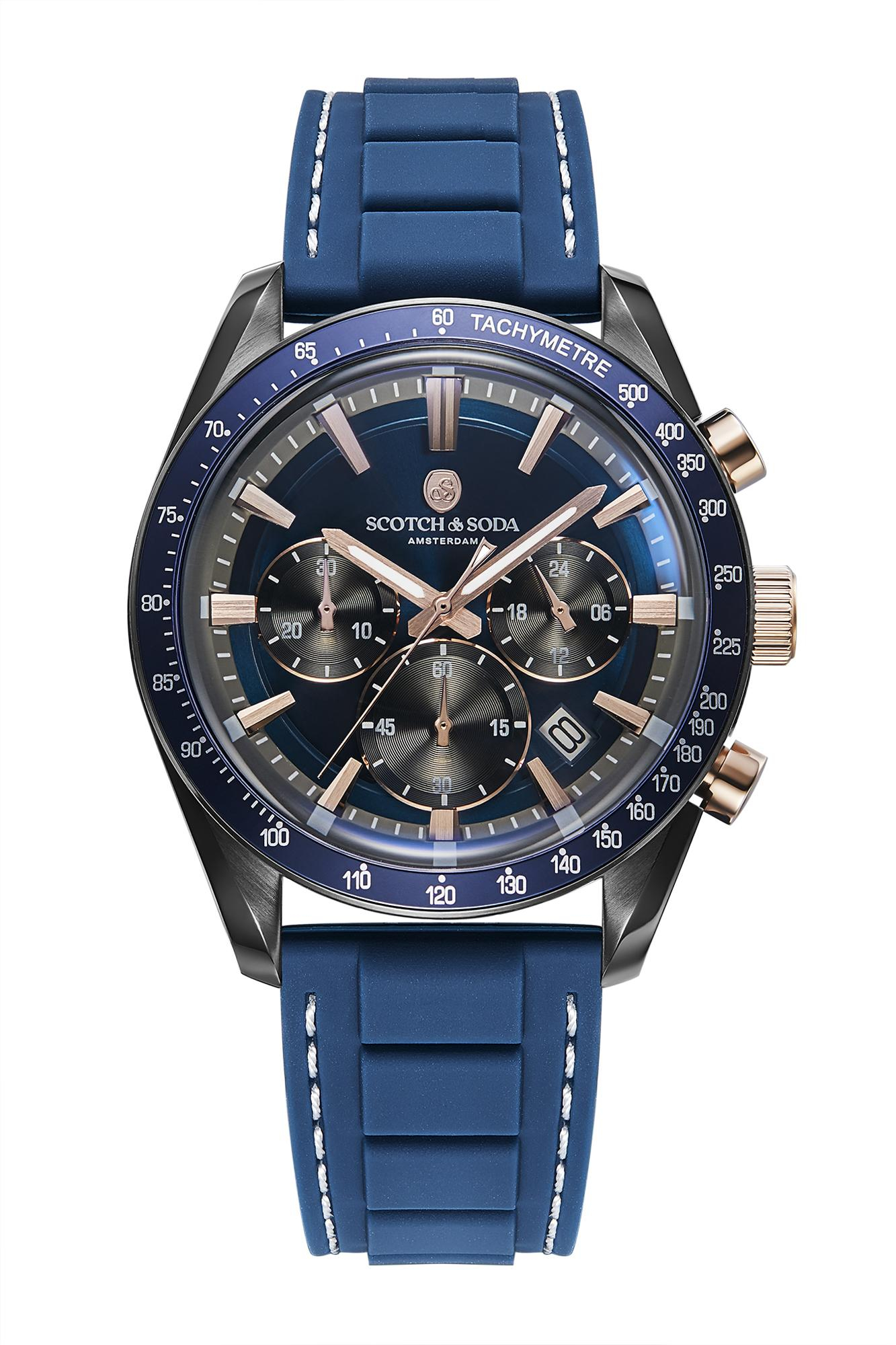 Scotch & Soda Heren Staal Blauw