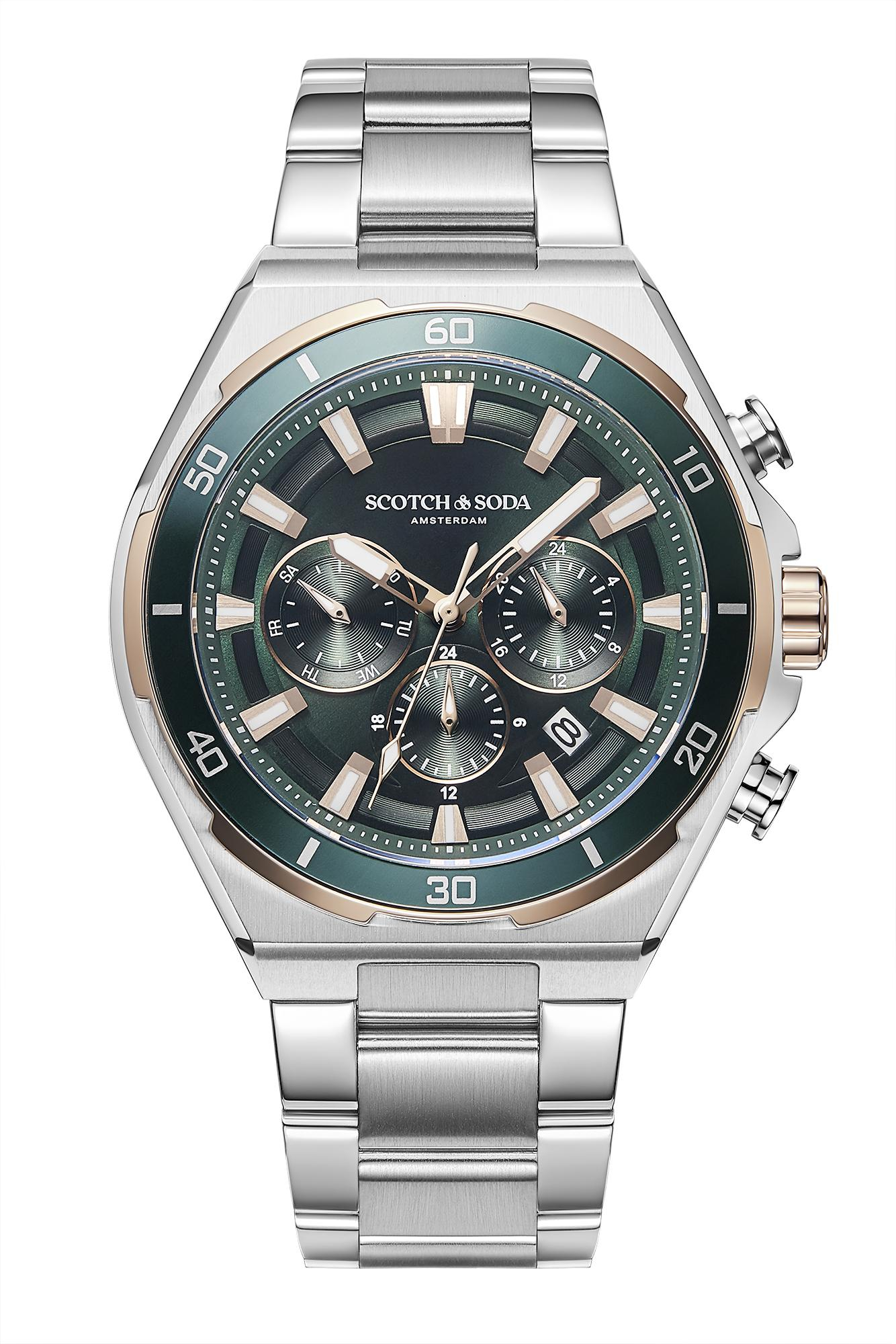 Scotch & Soda Heren Staal Groen