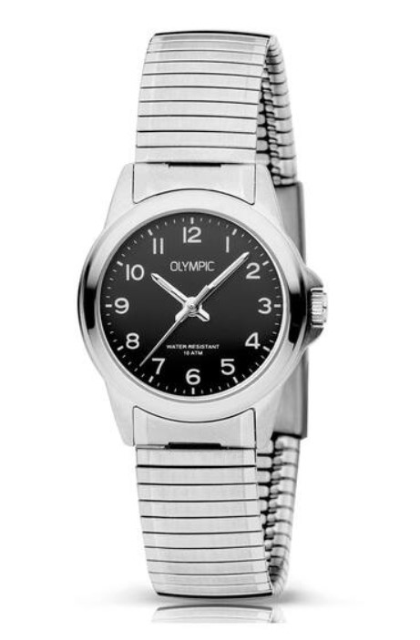 Olympic dames pols horloge staal met stalen band uit de Charlie Collectie. 10 ATM waterdicht.