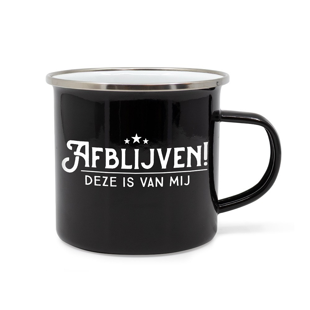 De Lekker stoer - Mok - Afblijven met modelnummer 36806 is een unieke mok die perfect is voor de echte stoere types!  Deze robuuste mok is ideaal voor dagelijk gebruik tijdens avontuurlijke pauzes. Vul hem met je favoriete drank en geniet ervan. Een must-have voor elke mokkenverzamelaar!