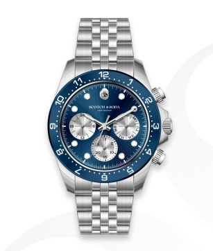 Scotch & Soda Heren Staal Blauw