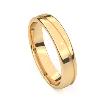 De ring is vervaardigd uit 18 karaat goud.