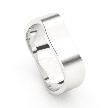 De ring is vervaardigd uit wit goud 18 karaat.