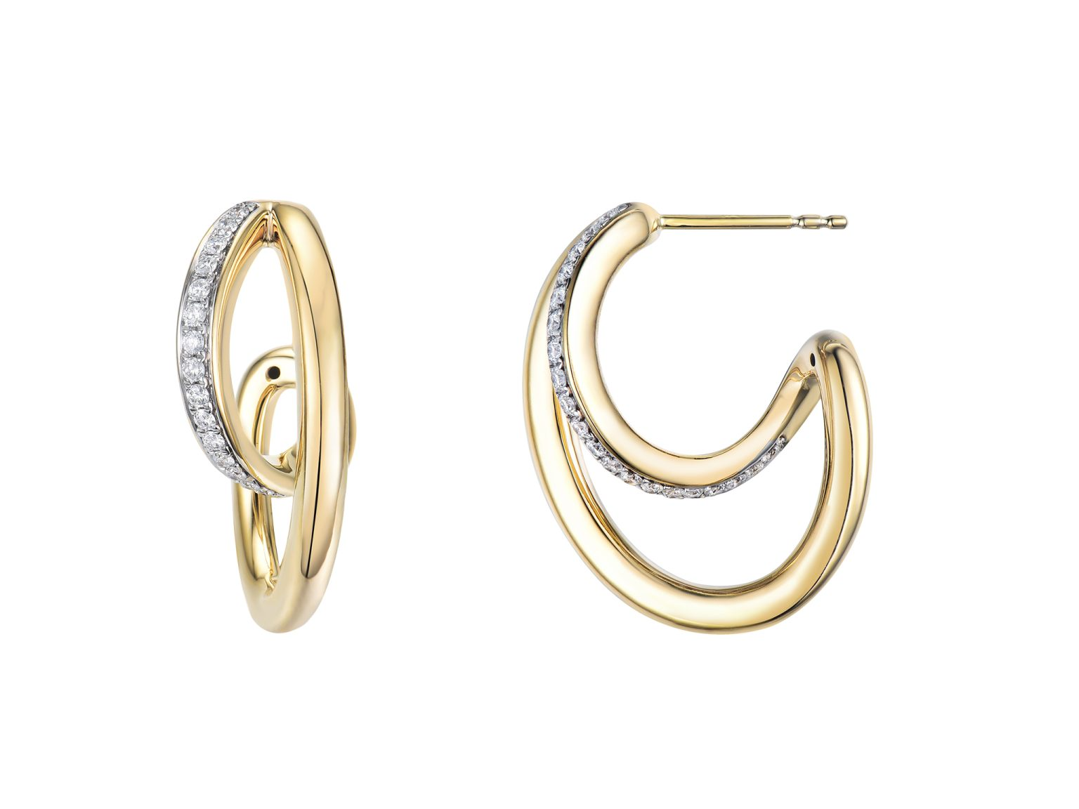 Deze 14kt geelgouden diamant oorstekers, modelnummer GBP0145, zijn schitterend en elegant. Ze bevatten 0,40 ct G/Si diamanten, briljant geslepen, in nieuwstaat. Perfect voor zowel dagelijks gebruik als speciale gelegenheden. Draag ze met een opgestoken kapsel of korte kapsels om hun schittering volledig tot hun recht te laten komen. Voeg luxe en verfijning toe aan elke outfit.