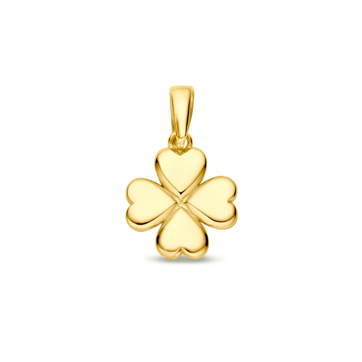 De Hanger Klavertje 10 Mm 14K Geelgoud, modelnummer 40.31651, is een prachtige gouden hanger die valt in de categorie "JEWEL" en type "PENDANT". Deze subtiele hanger is perfect voor dagelijks gebruik of speciale gelegenheden. Draag hem aan een fijne ketting om jouw decollet&eacute; elegantie en verfijning toe te voegen. Ideaal voor zowel alledaagse outfits als chique avondkleding.
