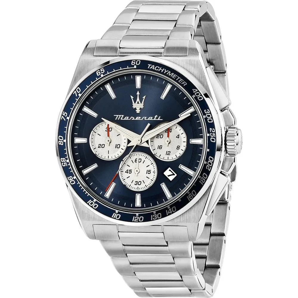 Die Maserati Herrenuhr beeindruckt mit einem eleganten Design. Sie verf&uuml;gt &uuml;ber ein robustes Edelstahlgeh&auml;use, ein zuverl&auml;ssiges Quarzuhrwerk, ein stilvolles Zifferblatt und ein komfortables Lederarmband. Perfekt f&uuml;r formelle Anl&auml;sse oder den t&auml;glichen Gebrauch &ndash; sie verleiht jedem Outfit einen Hauch von Luxus. Tragen Sie sie zu eleganten oder smart-casual Outfits.