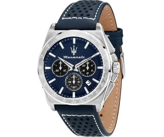 Die Maserati Herrenuhr,ist eine stilvolle Armbanduhr. Diese Uhr geh&ouml;rt zur Kategorie der Uhren und zeichnet sich durch ihr elegantes Design aus. Sie ist perfekt f&uuml;r den t&auml;glichen Gebrauch oder besondere Anl&auml;sse geeignet. Am besten tragen Sie sie am Handgelenk, um jedem Outfit einen Hauch von Luxus zu verleihen.