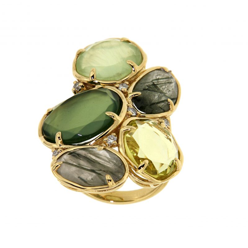 De 14 karaat gouden Peroni & Parise ring, model ROS/A06F140, is een verfijnd juweel met een mix van stenen. Deze goudkleurige ring, maat 56, straalt elegantie uit. Perfect voor dagelijks gebruik of speciale gelegenheden. Het nieuwe gouden ontwerp voegt een vleugje luxe toe aan elke outfit. Draag hem solo voor een subtiele look of combineer met andere sieraden.