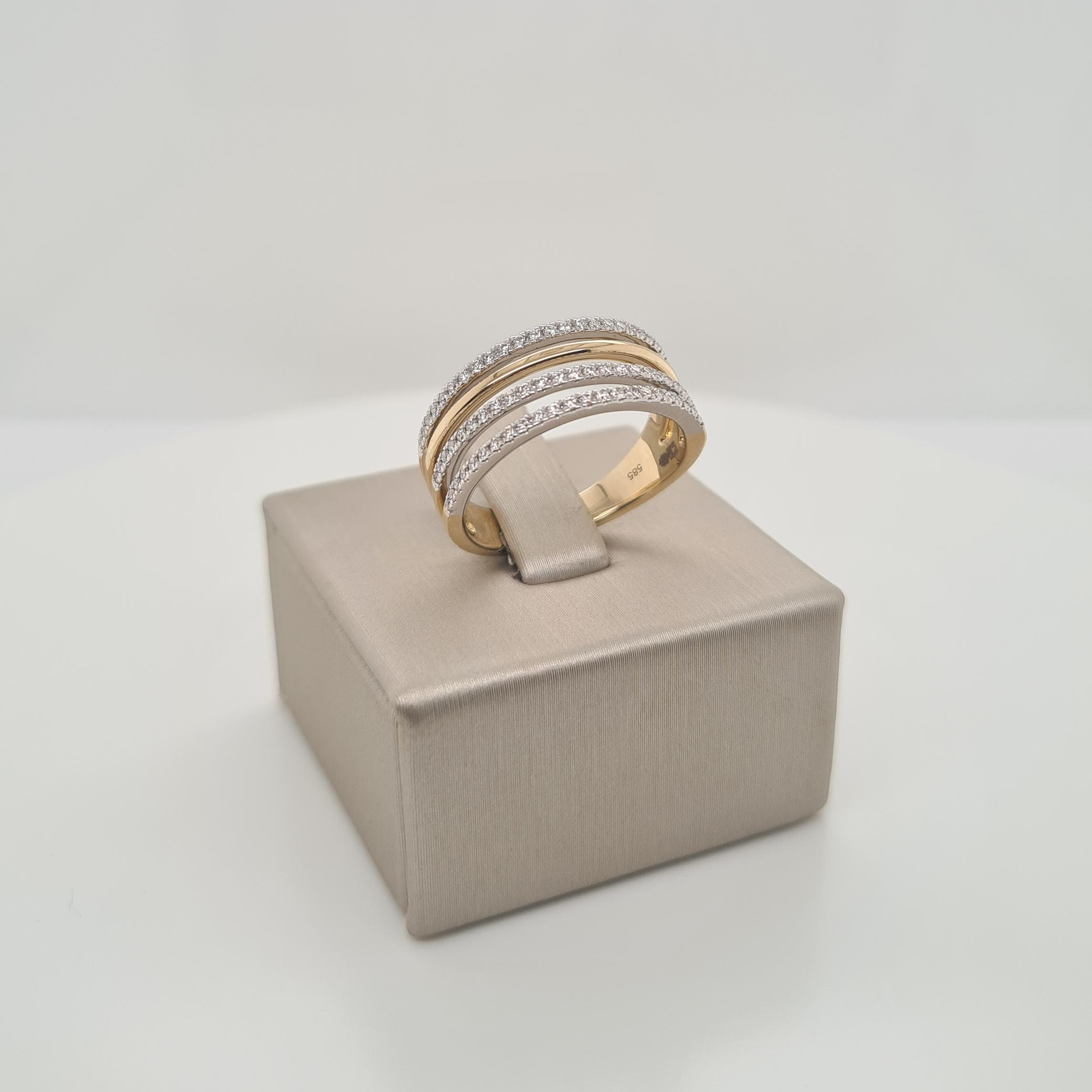 14krt gouden ring met diamant