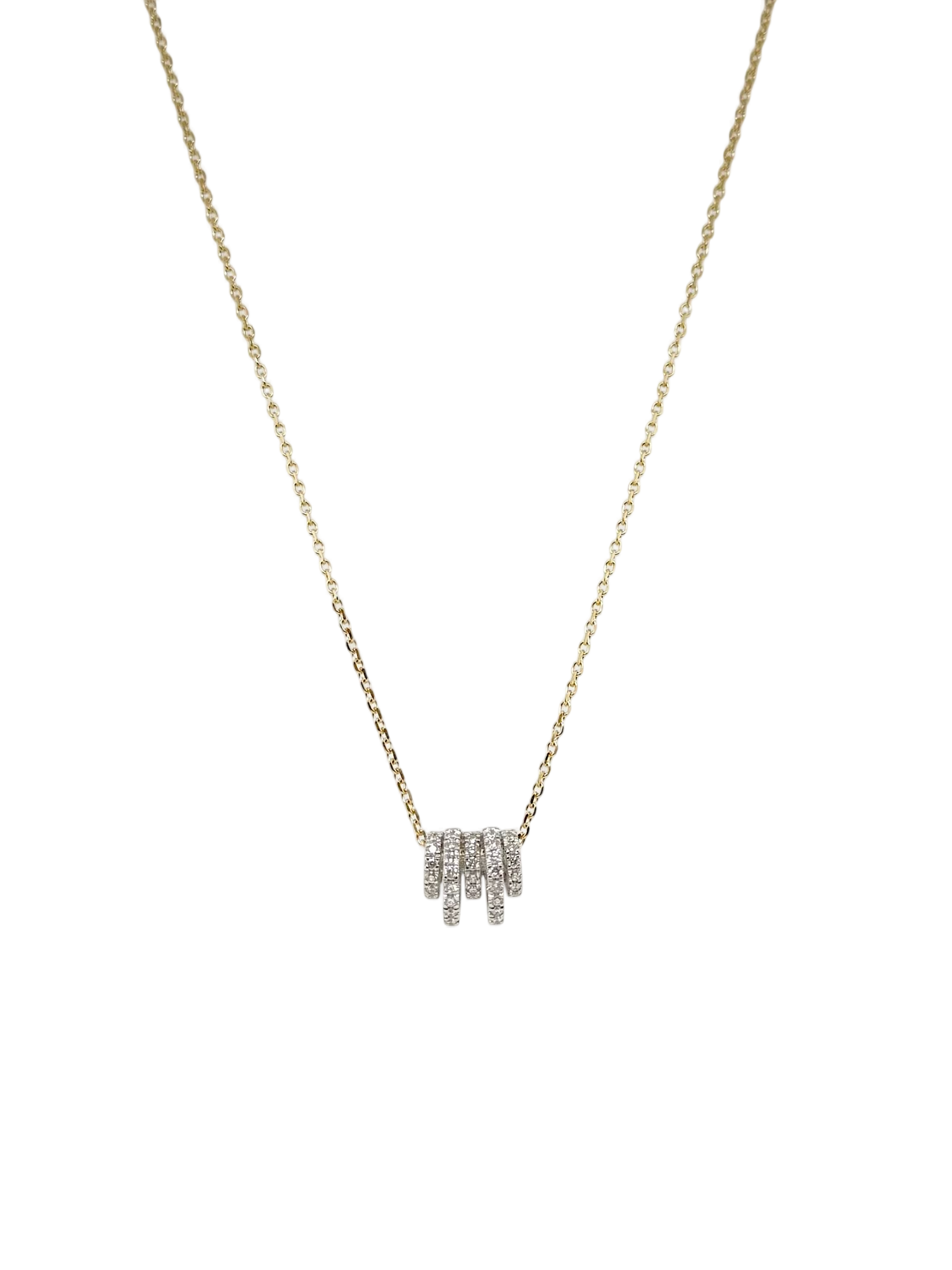 14krt gouden collier met diamant