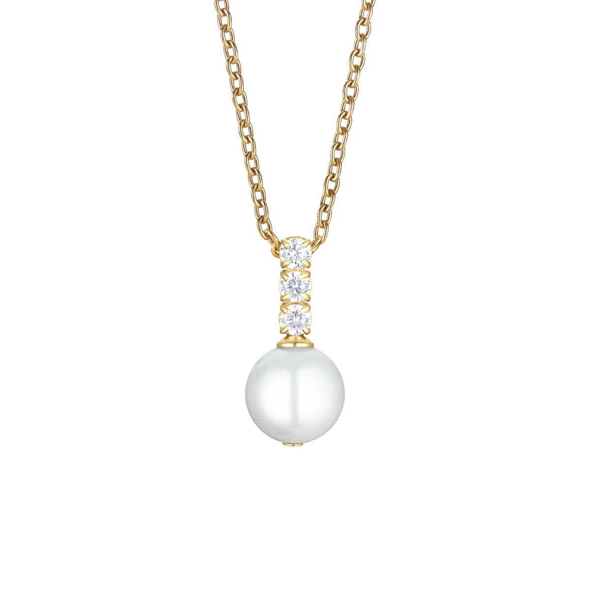  Een gouden glans en tijdloze rust &ndash; deze BERING ketting verbindt klassieke stijl met moderne zachtheid.  De 456-27-500 ketting bestaat uit een fijne goudkleurige schakelketting met een elegant hangertje: drie fonkelende kristallen lopen over in een perfect ronde, glanzende parel.  Ge&iuml;nspireerd op het stille licht van het noorden, herinterpreteert BERING het klassieke parelsieraad met een warme en moderne uitstraling.  Gemaakt van goudkleurig roestvrij staal met kristallen en een synthetische parel.  Vrouwelijk. Stralend. Tijdloos.  BERING &ndash; waar parel en licht samenkomen in gouden helderheid. 