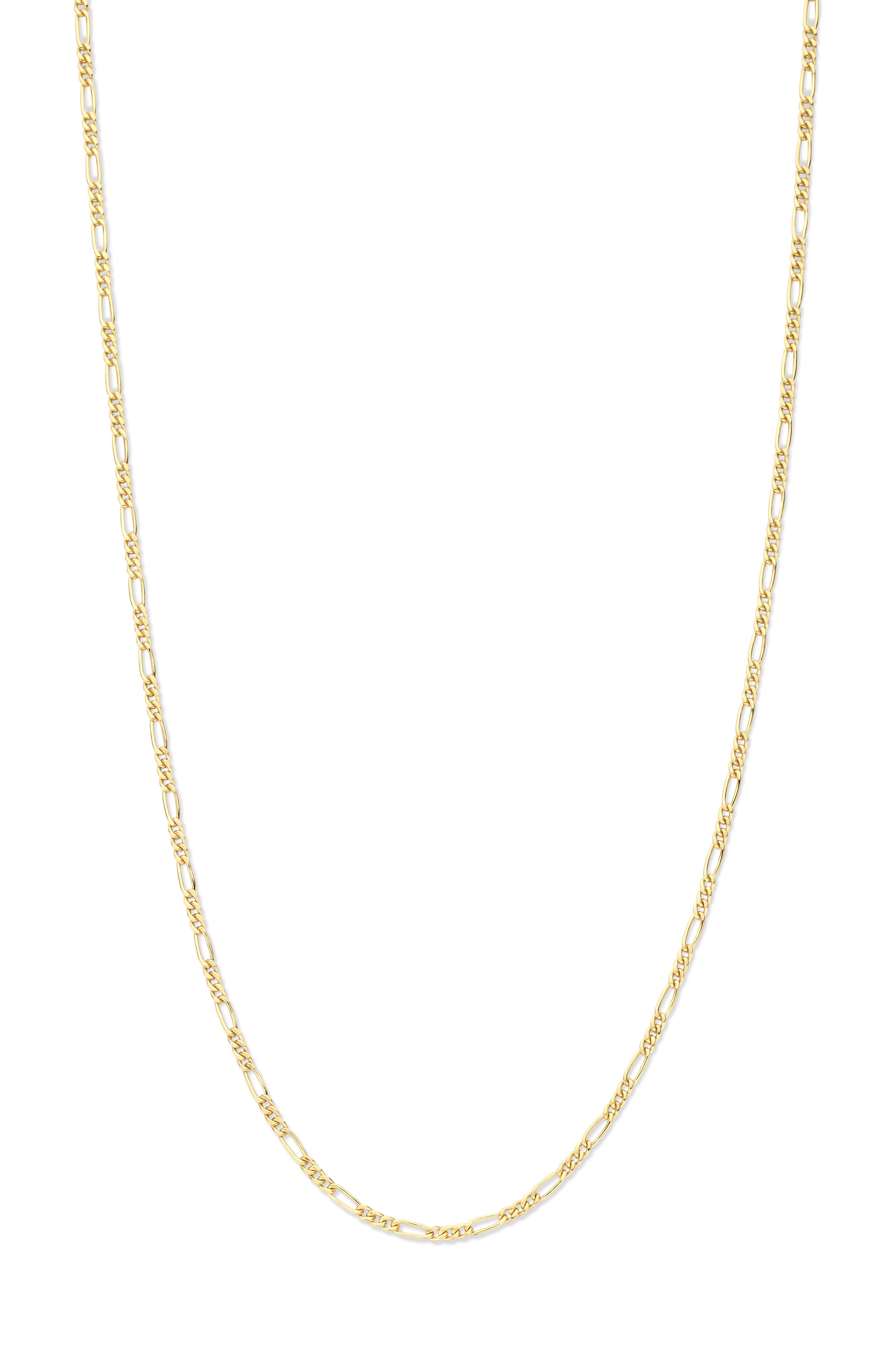 Fjory figaro collier. Goud met zilveren kern.