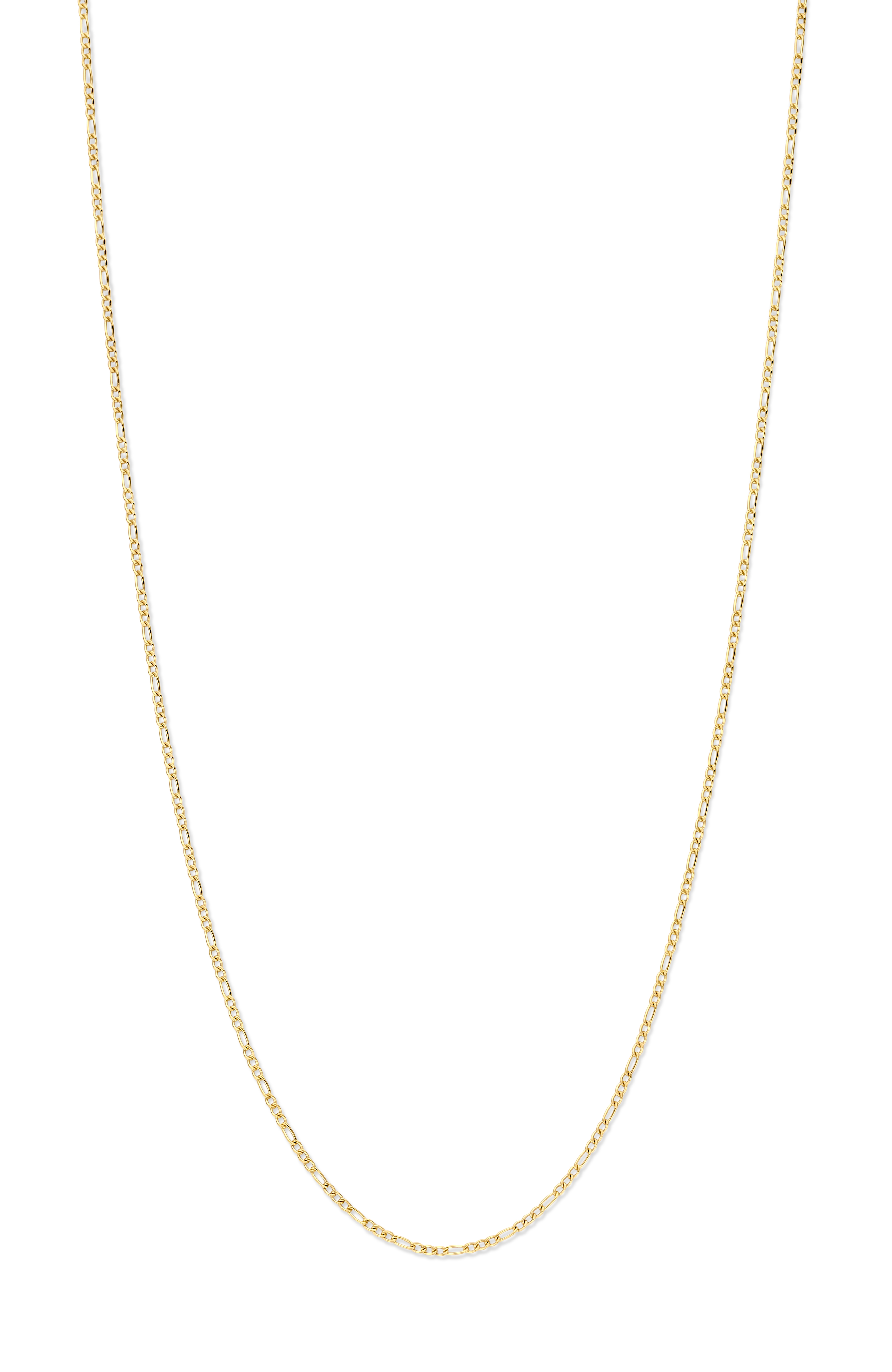 Fjory figaro schakel collier. Goud met zilveren kern. De lengte van het collier is  42 cm. 