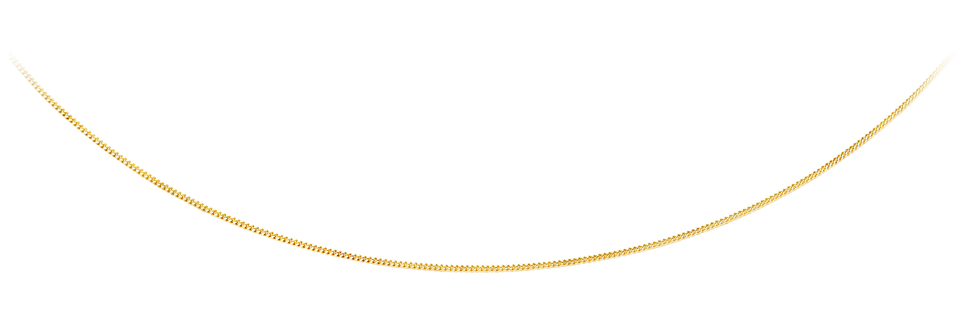 Fjory collier gourmet 1.4mm 50cm goud met zilveren kern