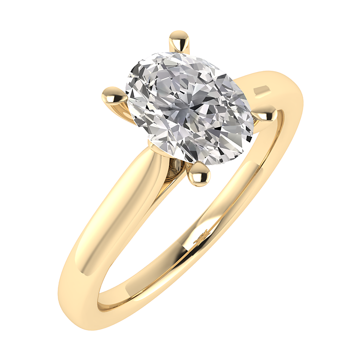 Deze prachtige 18 karaat geelgouden ring is voorzien van een laboratoriumgekweekte, ovale diamant van 1,01 karaat, met zuiverheid VS1 en kleur D, de beste kwaliteit wit. Perfect als verlovingsring, met maat 53. Draag deze nieuwe, goudkleurige schoonheid om een levenslang engagement te vieren en straal elegantie uit op iedere speciale gelegenheid. Ring wordt geleverd met IGI diamanten certificaat