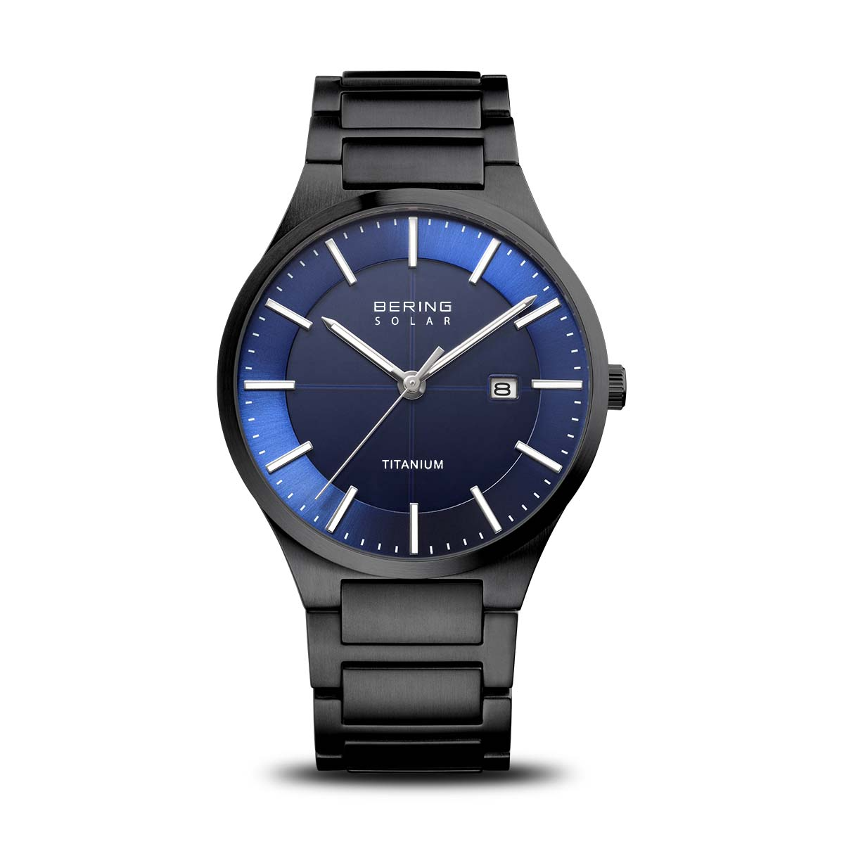 Dit prachtige Bering horloge is gemaakt van Titanium en wordt gedragen door heren.
