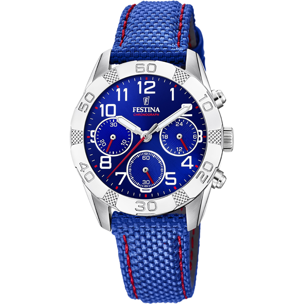 Dit Festina horloge heeft een kast gemaakt van Roestvrijstaal met een diameter van 36 mm en is voorzien van een Met textiel overtrokken leer band. In de kast bevindt zich een Miyota kwaliteitsuurwerk en is afgewerkt met Mineraalglas.
Het horloge is 5ATM. Dit betekent dat het horloge geschikt is om mee te douchen. Verder wordt het horloge geleverd met 2 jaar garantie.
.