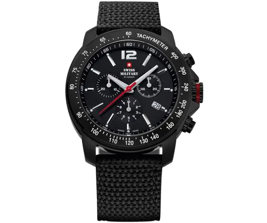 Die Swiss Military by Chrono Herrenuhr ist eine elegante Armbanduhr, die sich durch pr&auml;zises Uhrwerk und robustes Design auszeichnet. Ideal f&uuml;r den t&auml;glichen Gebrauch, erg&auml;nzt sie sowohl formelle als auch legere Outfits. Tragen Sie sie am Handgelenk f&uuml;r einen stilvollen Auftritt, ob im B&uuml;ro oder in der Freizeit. Perfekt f&uuml;r jeden Anlass.