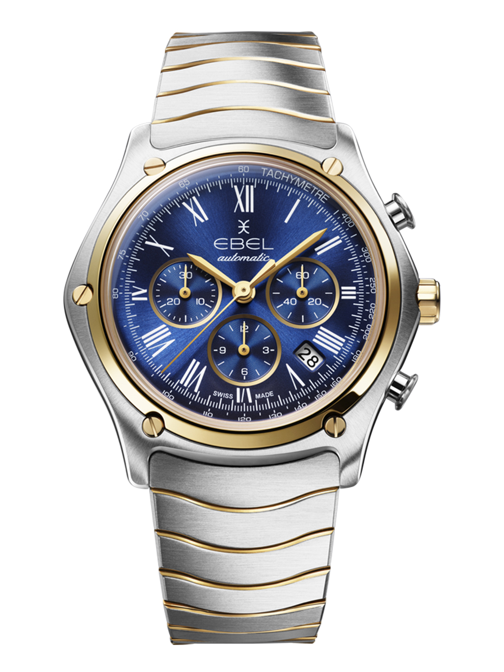 Polshorloge Ebel model Sport Classic Chronograph, gemaakt voor 115 jarig jubileum van EBEL.
limited edition nr 007 van 115.