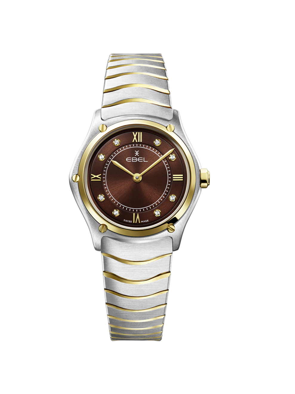 Ebel Sport Classic dameshorloge 29mm in staal met 18 krt geelgoud,