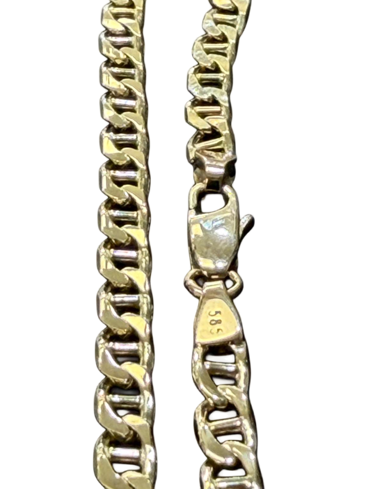 Ontdek de prachtige gouden armband met modelnummer 0002419, gemaakt van 14-karaats goud. Deze elegante armband is 195 mm lang en heeft een breedte van 4,4 mm, met een gewicht van 6,6 gram. Ideaal voor elke gelegenheid; draag hem solo voor een subtiele look of combineer met andere sieraden voor extra flair. Perfect cadeau!