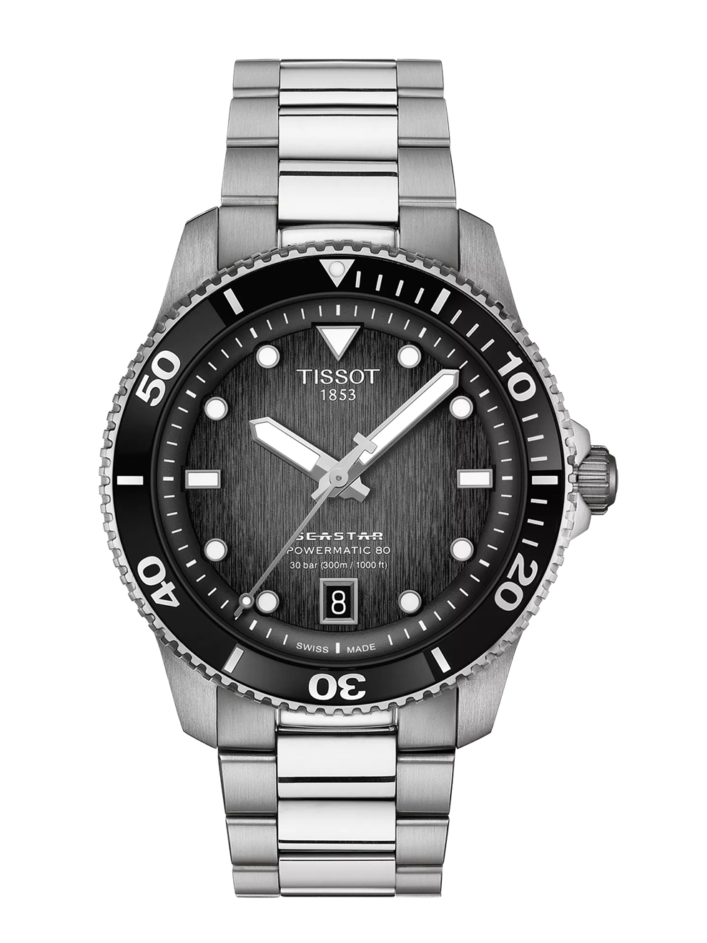 De SEASTAR/GR/A/AC-CERA NOIR/AC/NOIR, modelnummer T1209071105100, is een verfijnd horloge van roestvrij staal met zilverkleurige kast en band. Het heeft een zwart analoog wijzerplaat met saffierglas, automatische beweging en is waterdicht tot 30m. Nikkelvrij en stijlvol, ideaal voor elke pols en perfect voor formele en casual gelegenheden. Draag met vertrouwen en flair.