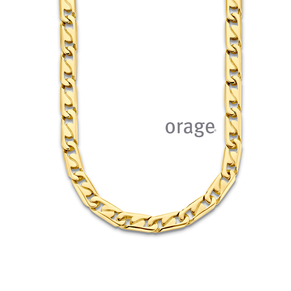 Orage Ketting staal geel heren
