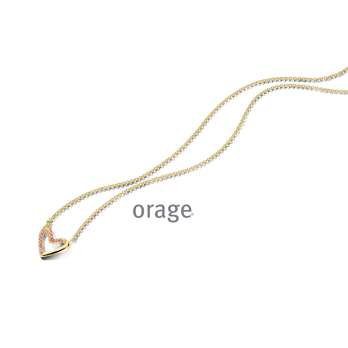Ketting verguld geel CZ (V/14)