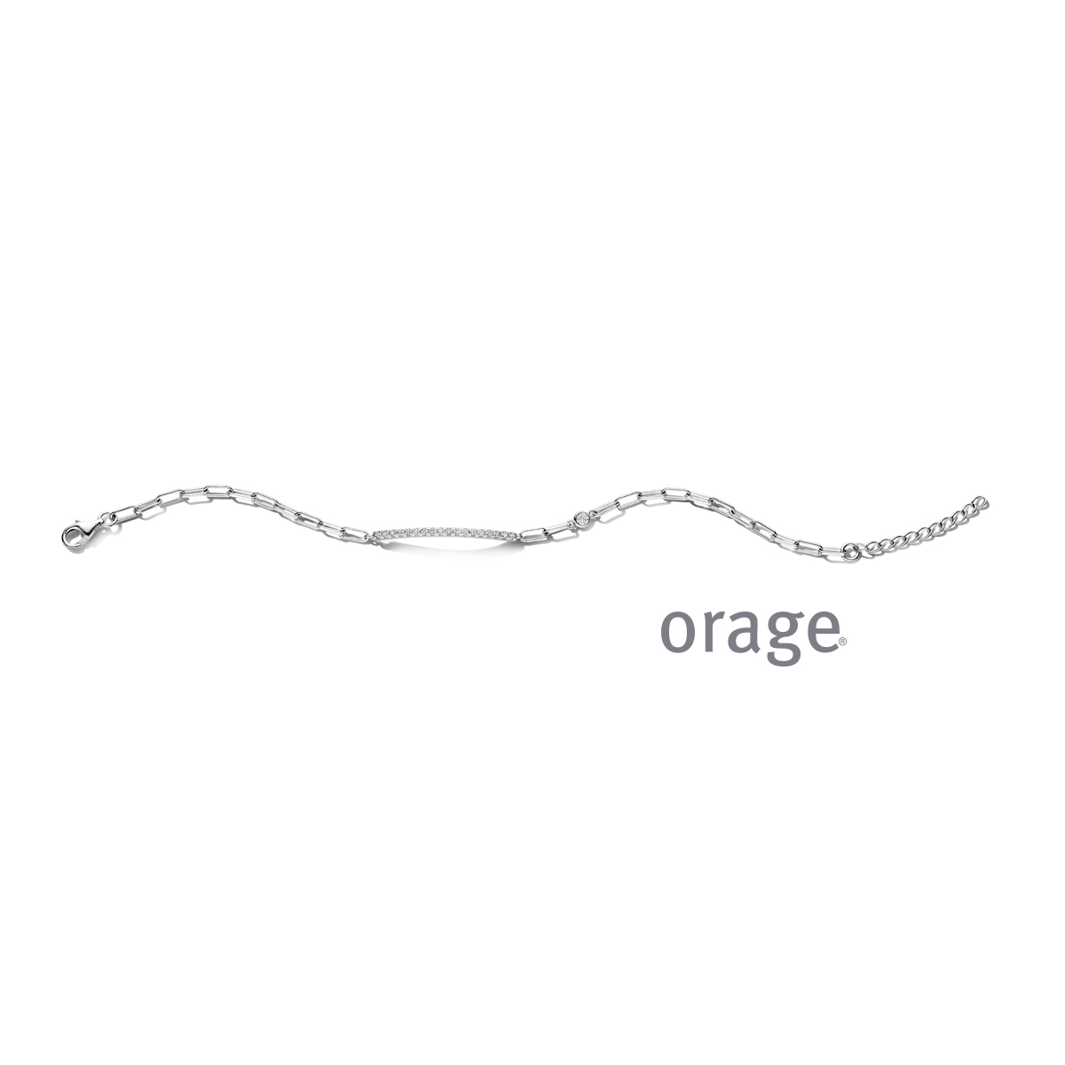 Orage armband zilver met zirkonia steentes