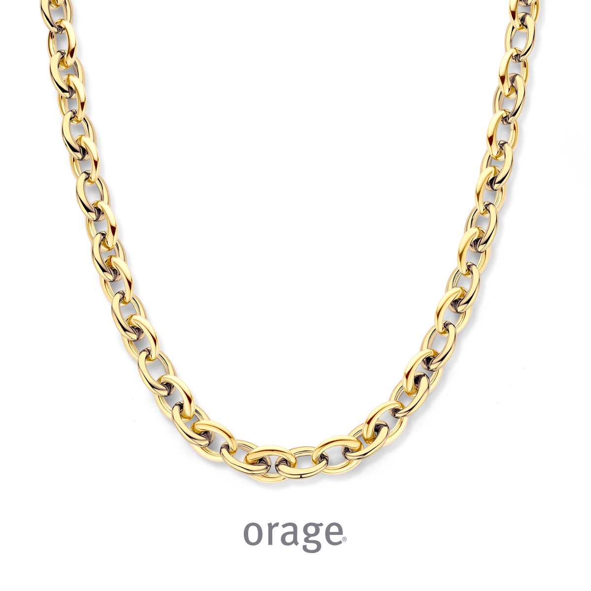 Orage Ketting staal geel 