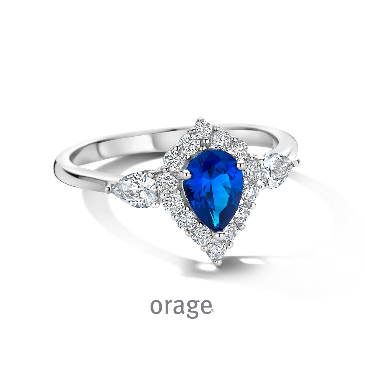 Orage ring zilver met zirkonia stenen